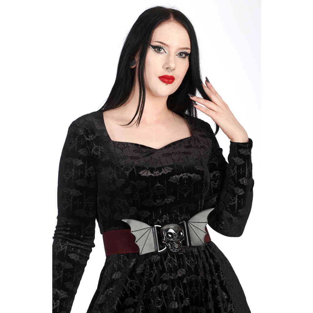 Banned - Storm Skull Taille riem - Bordeaux rood